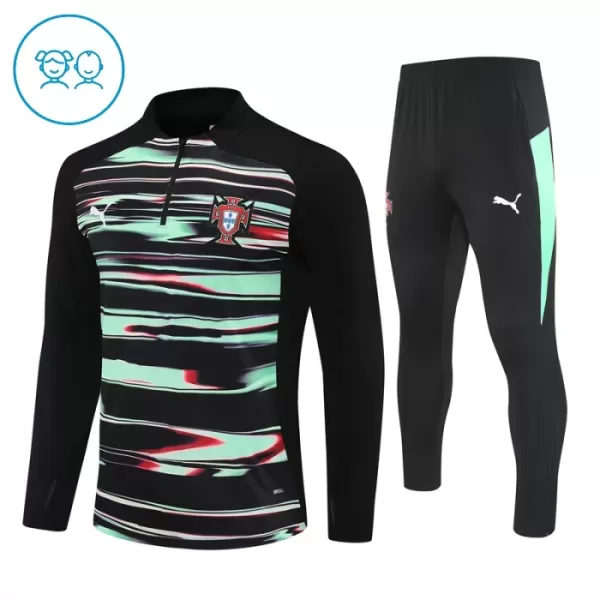 Conjunto de Moletom de Treino Portugal Criança Quarto-Zíper 2024/25 Conjunto de Moletom de Treino Portugal Criança Quarto-Zíper 2024/25