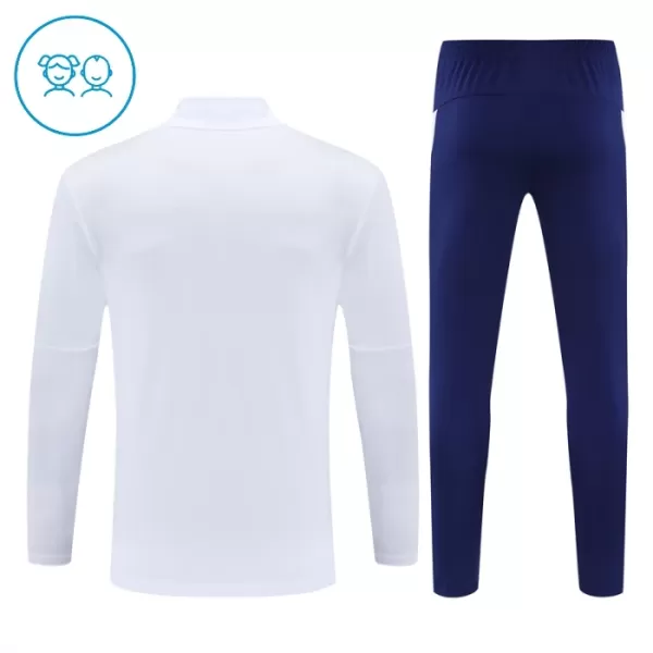 Conjunto de Moletom de Treino Portugal Criança Quarto-Zíper 2024/25 Branca