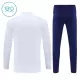 Conjunto de Moletom de Treino Portugal Criança Quarto-Zíper 2024/25 Branca