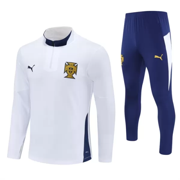 Conjunto de Moletom de Treino Portugal Homem Quarto-Zíper 2024/25 Branca Conjunto de Moletom de Treino Portugal Homem Quarto-Zíper 2024/25 Branca