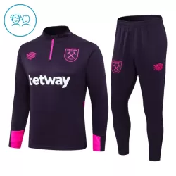 Conjunto de Moletom de Treino West Ham United Criança Quarto-Zíper 2024/25 Conjunto de Moletom de Treino West Ham United Criança Quarto-Zíper 2024/25