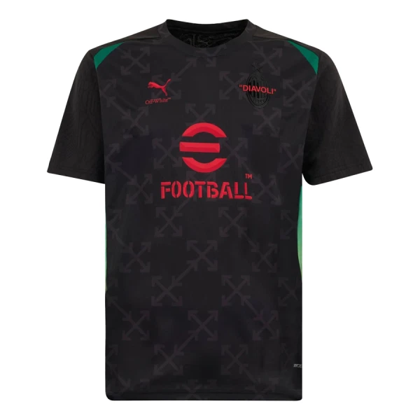 Camisola AC Milan Pre-Match Homem 2024/25 Camisola AC Milan Pre-Match Homem 2024/25