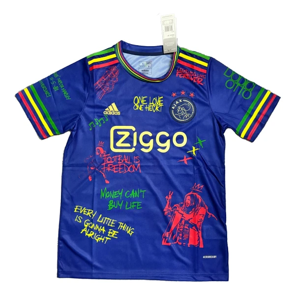 Camisola Ajax Amsterdam x Bob Marley Homem 2024/25 Azul Camisola Ajax Amsterdam x Bob Marley Homem 2024/25 Azul