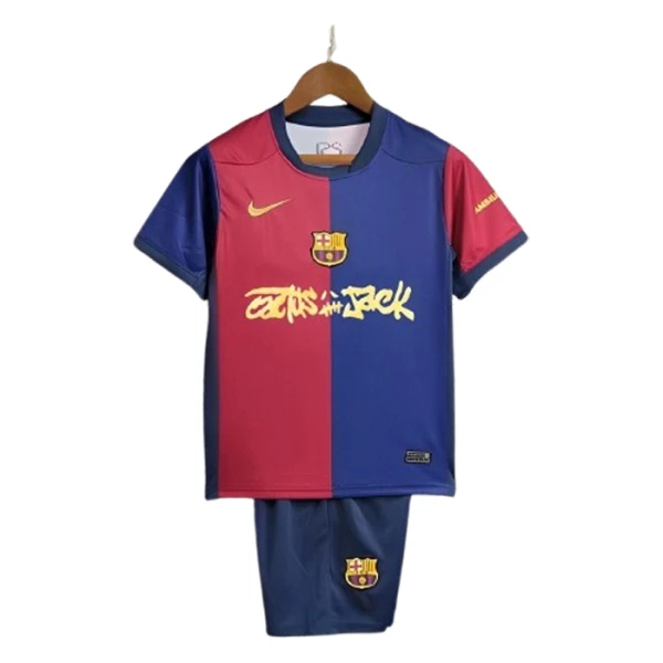 Camisola FC Barcelona x Travis Scott Criança Equipamento 1ª 2024/25 Camisola FC Barcelona x Travis Scott Criança Equipamento 1ª 2024/25