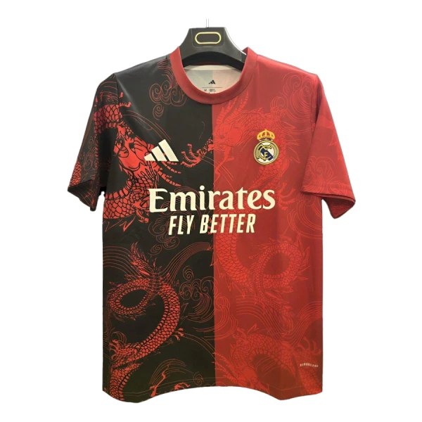 Camisola Real Madrid Dragon Homem 2024/25 Vermelha Camisola Real Madrid Dragon Homem 2024/25 Vermelha