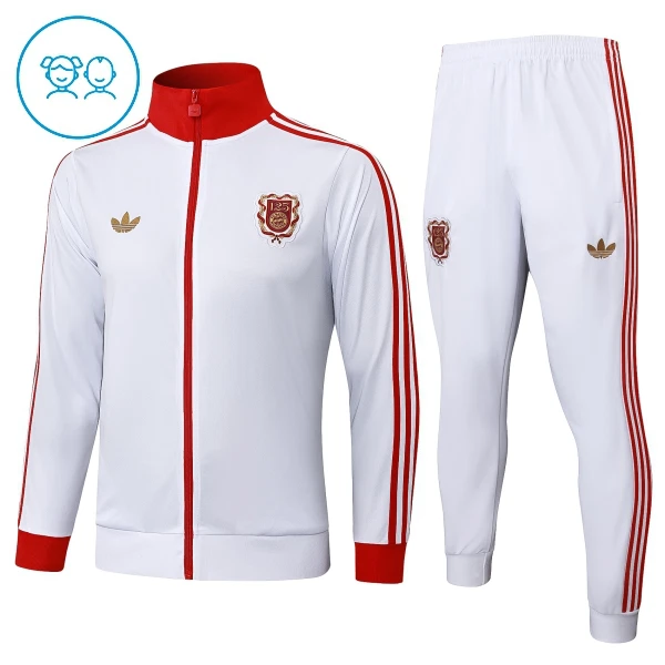 Casaco de Treino Conjunto FC Bayern de Munique Criança 2024/25 Branca Casaco de Treino Conjunto FC Bayern de Munique Criança 2024/25 Branca