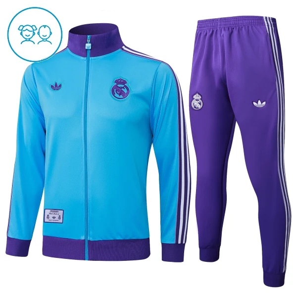 Casaco de Treino Conjunto Real Madrid Criança 2025-26 Azul Casaco de Treino Conjunto Real Madrid Criança 2025-26 Azul