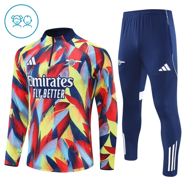 Conjunto de Moletom de Treino Arsenal Criança Quarto-Zíper 2025-26 Conjunto de Moletom de Treino Arsenal Criança Quarto-Zíper 2025-26