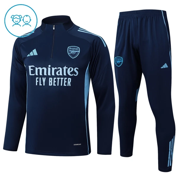 Conjunto de Moletom de Treino Arsenal Criança Quarto-Zíper 2025-26 Navy Conjunto de Moletom de Treino Arsenal Criança Quarto-Zíper 2025-26 Navy