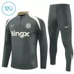 Conjunto de Moletom de Treino Chelsea Criança Quarto-Zíper 2025-26 Cinza