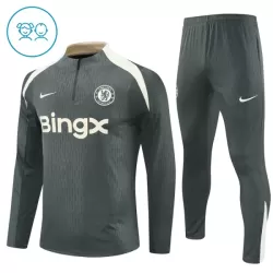 Conjunto de Moletom de Treino Chelsea Criança Quarto-Zíper 2025-26 Cinza Conjunto de Moletom de Treino Chelsea Criança Quarto-Zíper 2025-26 Cinza