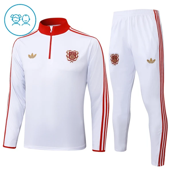 Conjunto de Moletom de Treino FC Bayern de Munique Criança Quarto-Zíper 2024/25 Branca Conjunto de Moletom de Treino FC Bayern de Munique Criança Quarto-Zíper 2024/25 Branca