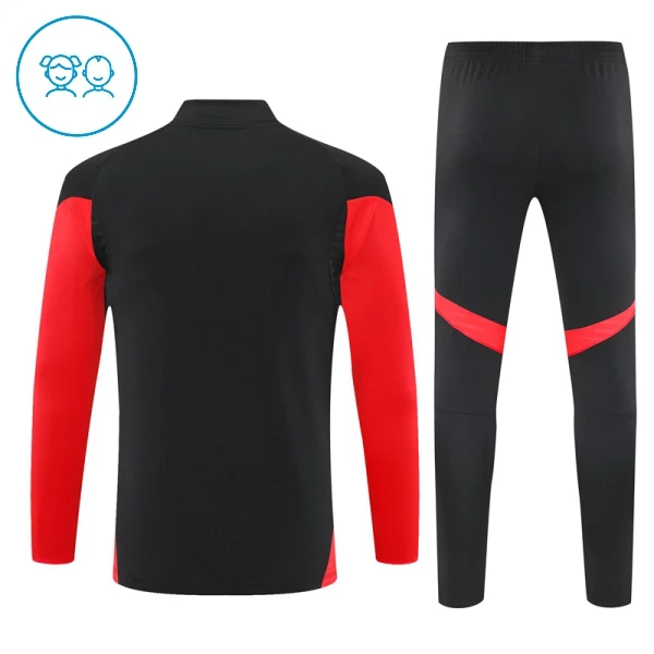 Conjunto de Moletom de Treino FC Bayern de Munique Criança Quarto-Zíper 2025-26 Preta