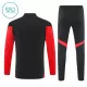 Conjunto de Moletom de Treino FC Bayern de Munique Criança Quarto-Zíper 2025-26 Preta