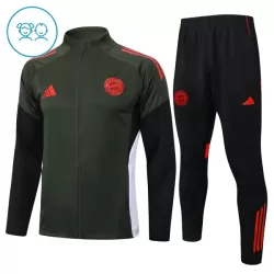 Conjunto de Moletom de Treino FC Bayern de Munique Criança Quarto-Zíper 2025-26 Verde Conjunto de Moletom de Treino FC Bayern de Munique Criança Quarto-Zíper 2025-26 Verde