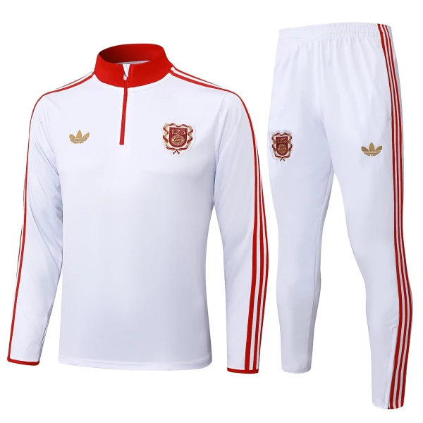 Conjunto de Moletom de Treino FC Bayern de Munique Homem Quarto-Zíper 2024/25 Branca Conjunto de Moletom de Treino FC Bayern de Munique Homem Quarto-Zíper 2024/25 Branca