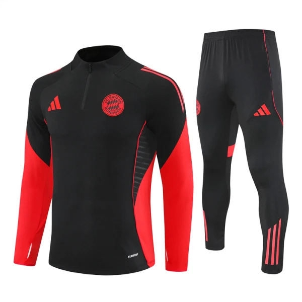 Conjunto de Moletom de Treino FC Bayern de Munique Homem Quarto-Zíper 2025-26 Preta Conjunto de Moletom de Treino FC Bayern de Munique Homem Quarto-Zíper 2025-26 Preta