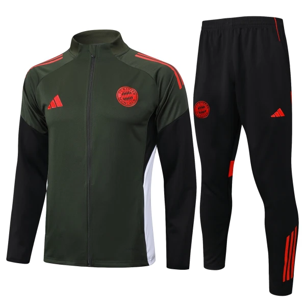 Conjunto de Moletom de Treino FC Bayern de Munique Homem Quarto-Zíper 2025-26 Verde Conjunto de Moletom de Treino FC Bayern de Munique Homem Quarto-Zíper 2025-26 Verde