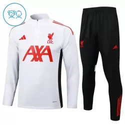 Conjunto de Moletom de Treino Liverpool Criança Quarto-Zíper 2025-26 Branca Conjunto de Moletom de Treino Liverpool Criança Quarto-Zíper 2025-26 Branca