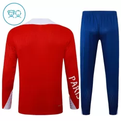 Conjunto de Moletom de Treino Paris Saint-Germain Criança Quarto-Zíper 2025-26 Vermelha