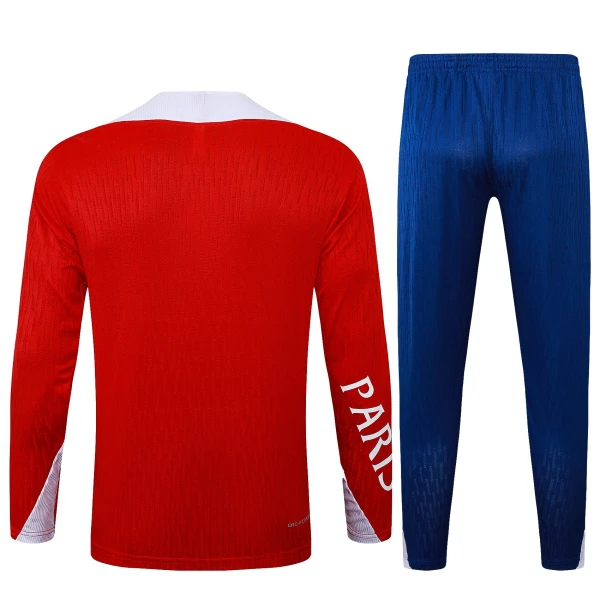 Conjunto de Moletom de Treino Paris Saint-Germain Homem Quarto-Zíper 2025-26 Vermelha