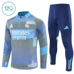 Conjunto de Moletom de Treino Real Madrid Criança Quarto-Zíper 2025-26 Azul