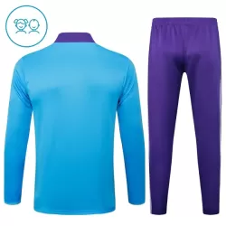Conjunto de Moletom de Treino Real Madrid Criança Quarto-Zíper 2025-26 Azul