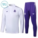 Conjunto de Moletom de Treino Real Madrid Criança Quarto-Zíper 2025-26 Branca