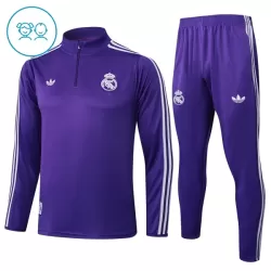 Conjunto de Moletom de Treino Real Madrid Criança Quarto-Zíper 2025-26 Roxo Conjunto de Moletom de Treino Real Madrid Criança Quarto-Zíper 2025-26 Roxo