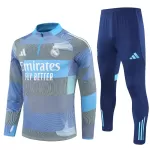 Conjunto de Moletom de Treino Real Madrid Homem Quarto-Zíper 2025-26 Azul