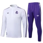 Conjunto de Moletom de Treino Real Madrid Homem Quarto-Zíper 2025-26 Branca