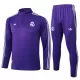 Conjunto de Moletom de Treino Real Madrid Homem Quarto-Zíper 2025-26 Roxo Conjunto de Moletom de Treino Real Madrid Homem Quarto-Zíper 2025-26 Roxo