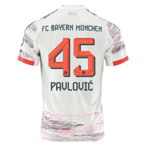 Camisola FC Bayern de Munique Aleksandar Pavlovic 45 Homem Equipamento 2ª 2025-26 Camisola FC Bayern de Munique Aleksandar Pavlovic 45 Homem Equipamento 2ª 2025-26