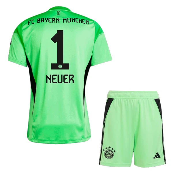Camisola Guarda-Redes FC Bayern de Munique Neuer 1 Criança 2025-26 Verde Camisola Guarda-Redes FC Bayern de Munique Neuer 1 Criança 2025-26 Verde