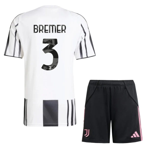 Camisola Juventus Bremer 3 Criança Equipamento 1ª 2025-26 Camisola Juventus Bremer 3 Criança Equipamento 1ª 2025-26