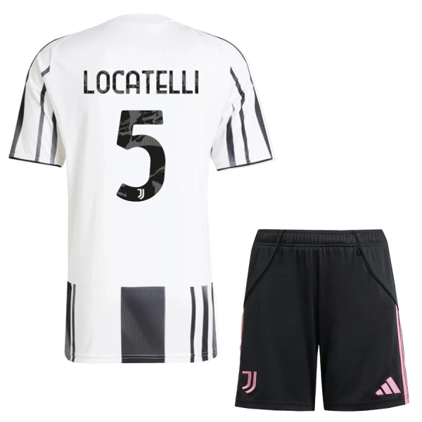 Camisola Juventus Locatelli 5 Criança Equipamento 1ª 2025-26 Camisola Juventus Locatelli 5 Criança Equipamento 1ª 2025-26