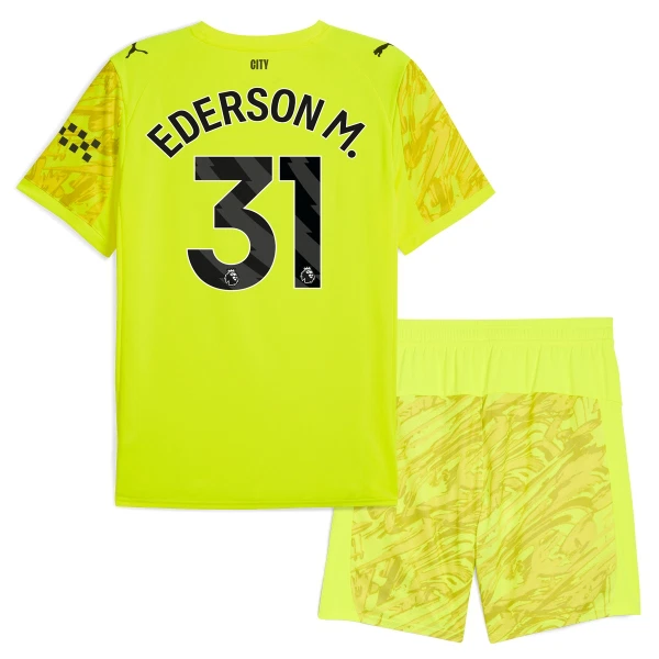 Camisola Guarda-Redes Manchester City Ederson M. 31 Criança 2025-26 Amarela Camisola Guarda-Redes Manchester City Ederson M. 31 Criança 2025-26 Amarela