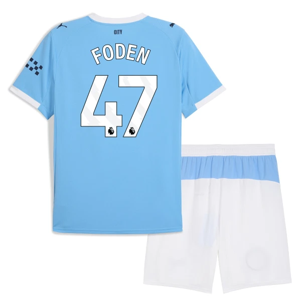 Camisola Manchester City Foden 47 Criança Equipamento 1ª 2025-26 Camisola Manchester City Foden 47 Criança Equipamento 1ª 2025-26