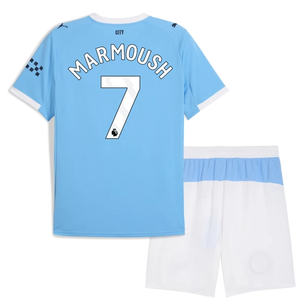 Camisola Manchester City Marmoush 7 Criança Equipamento 1ª 2025-26 Camisola Manchester City Marmoush 7 Criança Equipamento 1ª 2025-26