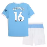 Camisola Manchester City Rodrigo 16 Criança Equipamento 1ª 2025-26