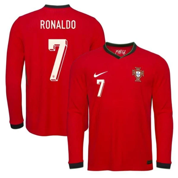 Camisola Manga Comprida Portugal Ronaldo 7 Homem Equipamento 1ª 2025 Camisola Manga Comprida Portugal Ronaldo 7 Homem Equipamento 1ª 2025