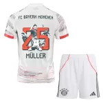 Camisola FC Bayern de Munique Thomas Müller 25 Criança Equipamento 2ª 2025-26 - Especial