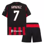 Camisola AC Milan Gimenez 7 Criança Equipamento 1ª 2025-26