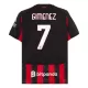 Camisola AC Milan Gimenez 7 Homem Equipamento 1ª 2025-26 Camisola AC Milan Gimenez 7 Homem Equipamento 1ª 2025-26