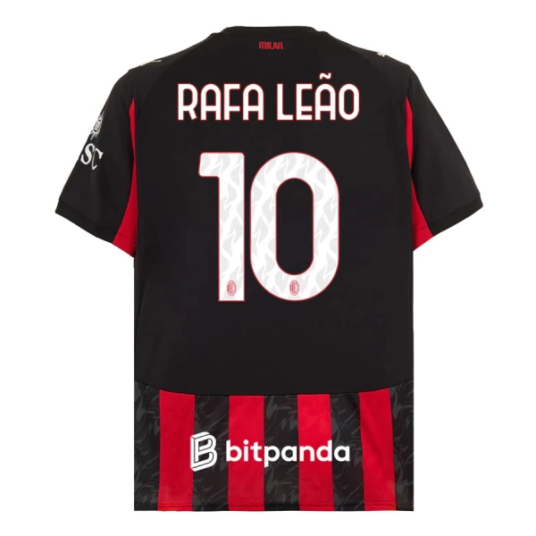 Camisola AC Milan Rafael Leao 10 Homem Equipamento 1ª 2025-26