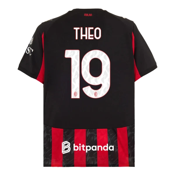 Camisola AC Milan Theo 19 Homem Equipamento 1ª 2025-26