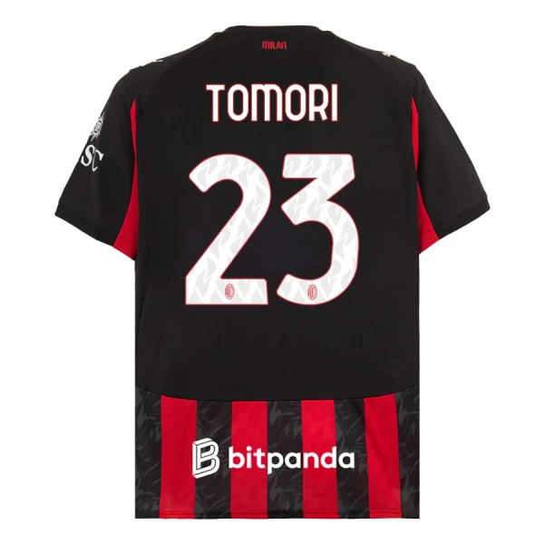 Camisola AC Milan Tomori 23 Homem Equipamento 1ª 2025-26 Camisola AC Milan Tomori 23 Homem Equipamento 1ª 2025-26