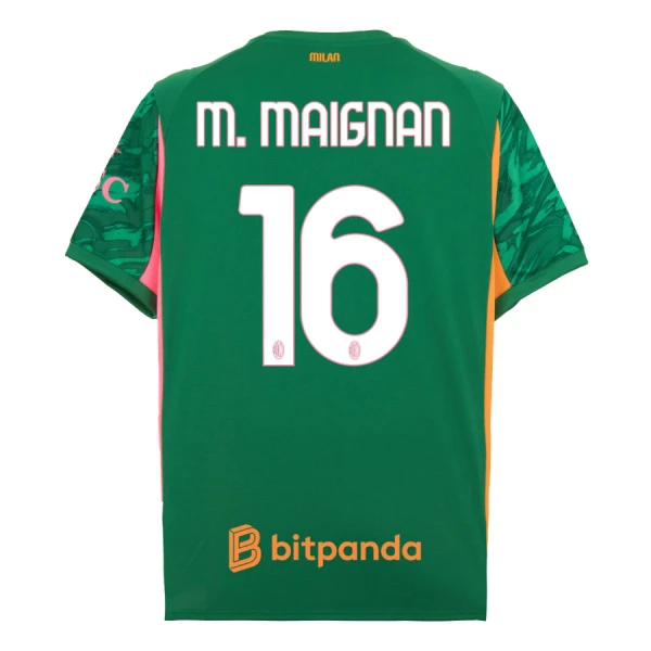 Camisola Guarda-Redes AC Milan M. Maignan 16 Homem 2025-26 Verde Camisola Guarda-Redes AC Milan M. Maignan 16 Homem 2025-26 Verde