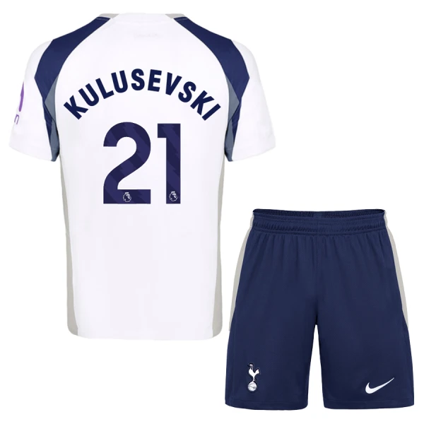 Camisola Tottenham Hotspur Kulusevski 21 Criança Equipamento 1ª 2025-26 Camisola Tottenham Hotspur Kulusevski 21 Criança Equipamento 1ª 2025-26