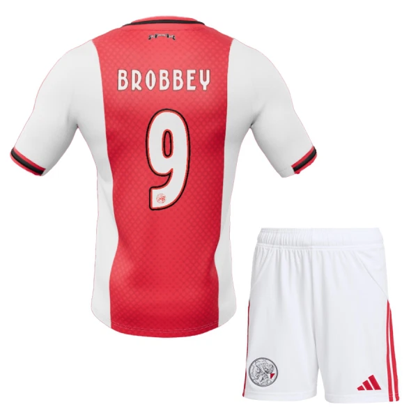 Camisola Ajax Amsterdam Brobbey 9 Criança Equipamento 1ª 2025-26 Camisola Ajax Amsterdam Brobbey 9 Criança Equipamento 1ª 2025-26